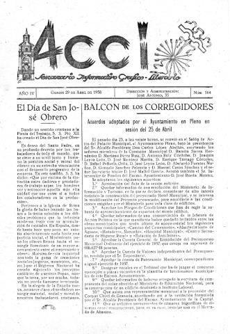 'Acci  : seminario informativo grafico - literario' - Año IV Número 164  - 1958 abril 29