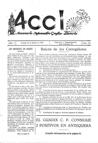 'Acci  : seminario informativo grafico - literario' - Año V Número 198  - 1959 enero 10