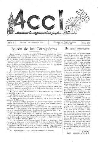 'Acci  : seminario informativo grafico - literario' - Año V Número 202  - 1959 febrero 7