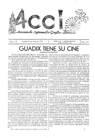'Acci  : seminario informativo grafico - literario' - Año V Número 210  - 1959 abril 11