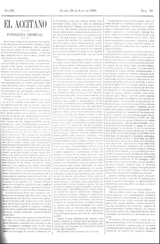 'El accitano  : periódico científico, literario y de intereses generales de Guadix y su partido' - Año III Número 91  - 1893 julio 23