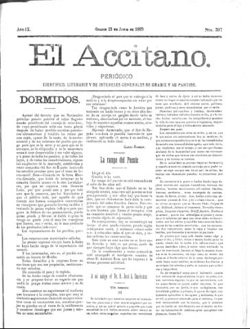 'El accitano  : periódico científico, literario y de intereses generales de Guadix y su partido' - Año IX Número 397  - 1899 junio 23