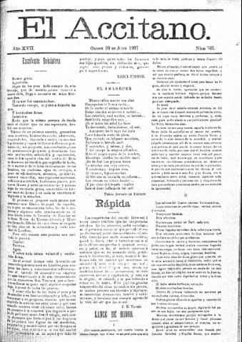 'El accitano  : periódico científico, literario y de intereses generales de Guadix y su partido' - Año XVII Número 765  - 1907 julio 20