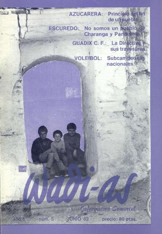 'Wadi-as  : informativo comarcal' - Año I Número 5  - 1982 junio 1