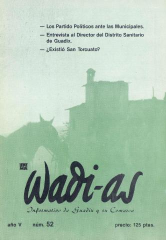 'Wadi-as  : informativo comarcal' - Año V Número 52  - 1987 abril 1