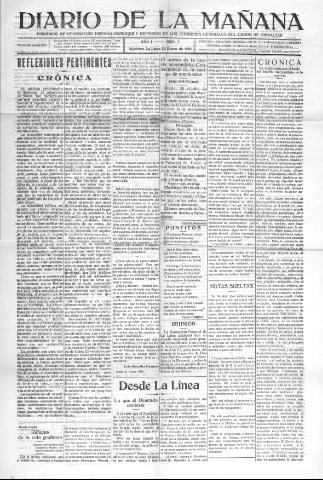 'Diario de la mañana periódico de información hispano-marroquí y defensor de los intereses generales del Campo de Gibraltar' - Año I Número 7 - 1921 enero 23