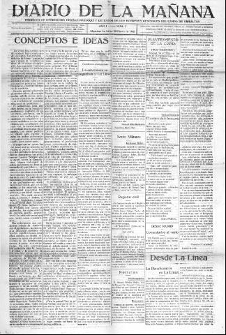'Diario de la mañana periódico de información hispano-marroquí y defensor de los intereses generales del Campo de Gibraltar' - Año I Número 8 - 1921 enero 25