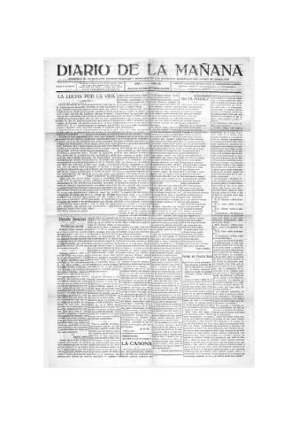 'Diario de la mañana periódico de información hispano-marroquí y defensor de los intereses generales del Campo de Gibraltar' - Año I Número 32 - 1921 febrero 22