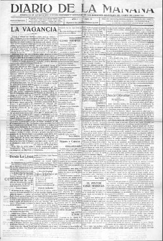 'Diario de la mañana periódico de información hispano-marroquí y defensor de los intereses generales del Campo de Gibraltar' - Año I Número 35 - 1921 febrero 25