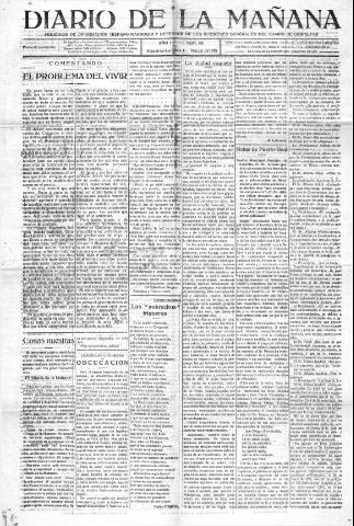 'Diario de la mañana periódico de información hispano-marroquí y defensor de los intereses generales del Campo de Gibraltar' - Año I Número 38 - 1921 marzo 1