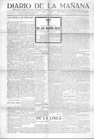 'Diario de la mañana periódico de información hispano-marroquí y defensor de los intereses generales del Campo de Gibraltar' - Año I Número 42 - 1921 marzo 5