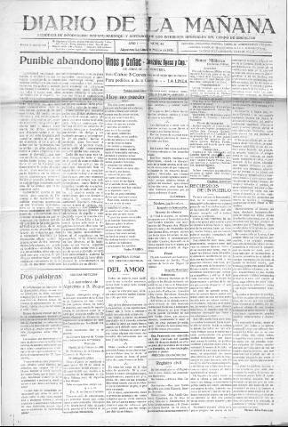 'Diario de la mañana periódico de información hispano-marroquí y defensor de los intereses generales del Campo de Gibraltar' - Año I Número 44 - 1921 marzo 8