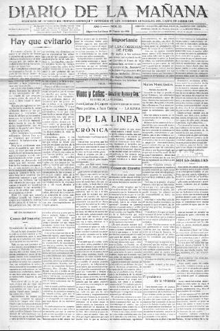 'Diario de la mañana periódico de información hispano-marroquí y defensor de los intereses generales del Campo de Gibraltar' - Año I Número 53 - 1921 marzo 18