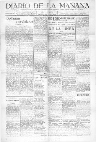 'Diario de la mañana periódico de información hispano-marroquí y defensor de los intereses generales del Campo de Gibraltar' - Año I Número 54 - 1921 marzo 19