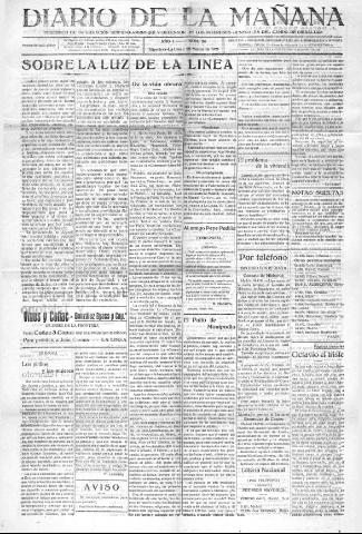 'Diario de la mañana periódico de información hispano-marroquí y defensor de los intereses generales del Campo de Gibraltar' - Año I Número 56 - 1921 marzo 22
