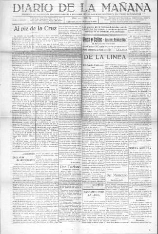 'Diario de la mañana periódico de información hispano-marroquí y defensor de los intereses generales del Campo de Gibraltar' - Año I Número 59 - 1921 marzo 25