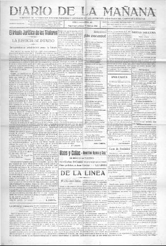 'Diario de la mañana periódico de información hispano-marroquí y defensor de los intereses generales del Campo de Gibraltar' - Año I Número 65 - 1921 abril 2