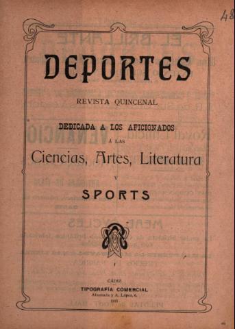 'Deportes : Revista quincenal: Dedicada a los aficionados a las Ciencias, Artes, Literatura y Sports' - Año III Número 48 - 1913 noviembre 15