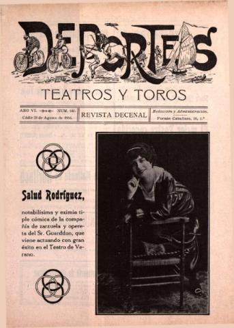 'Deportes : Revista quincenal: Dedicada a los aficionados a las Ciencias, Artes, Literatura y Sports' - Año VI Número 146 - 1916 agosto 28