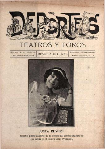 'Deportes : Revista quincenal: Dedicada a los aficionados a las Ciencias, Artes, Literatura y Sports' - Año VI Número 152 - 1916 octubre 28