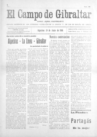 'El Campo de Gibraltar  : Diario liberal independiente' - Año II Número 193 - 1916 junio 19