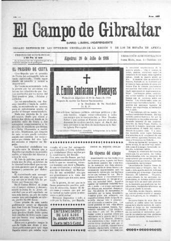 'El Campo de Gibraltar  : Diario liberal independiente' - Año II Número 228 - 1916 julio 29
