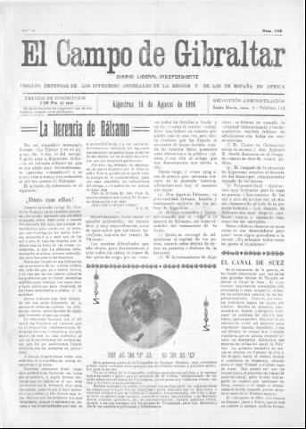'El Campo de Gibraltar  : Diario liberal independiente' - Año II Número 245 - 1916 agosto 18