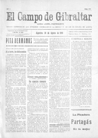 'El Campo de Gibraltar  : Diario liberal independiente' - Año II Número 253 - 1916 agosto 28