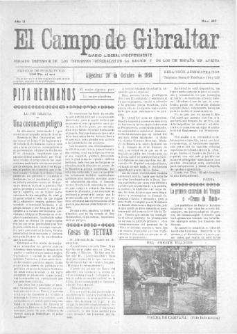 'El Campo de Gibraltar  : Diario liberal independiente' - Año II Número 299 - 1916 octubre 20