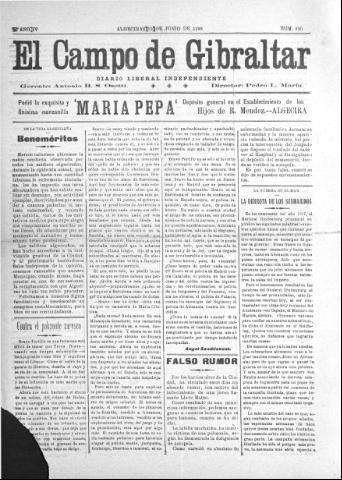 'El Campo de Gibraltar  : Diario liberal independiente' - Año IV Número 820 - 1918 junio 19