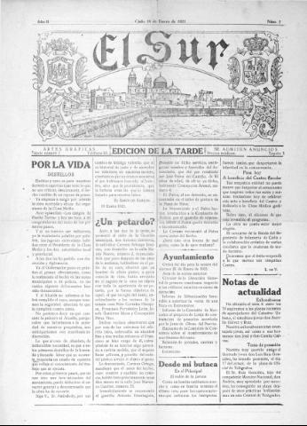 'El Sur  edición de la noche' - Año II Número 7 - 1921 enero 19