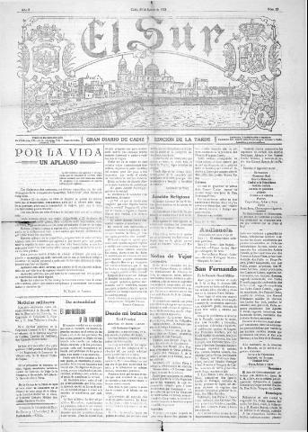 'El Sur  edición de la noche' - Año II Número 12 - 1921 enero 25