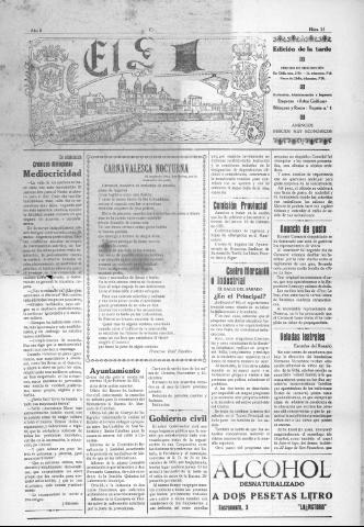 'El Sur  edición de la noche' - Año II Número 25 - 1921 febrero 9