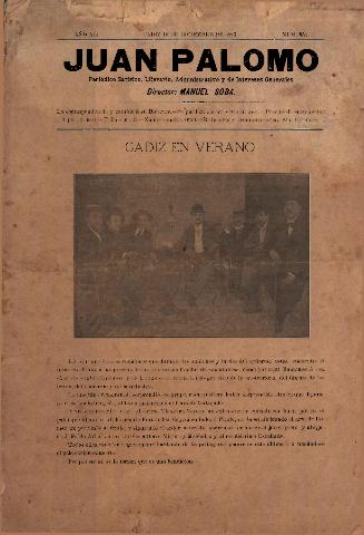 'Juan Palomo : Periódico Satírico, Literario, Administrativo y de Intreses Generales' - Año XII Número 552 - 1896 diciembre 10