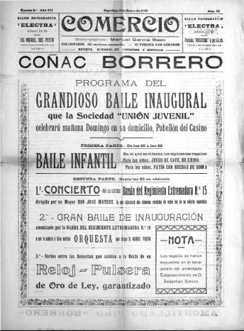 'Comercio : Revista semanal de anuncios y noticias' - Epoca 2 Año III Número 60 - 1920 enero 3