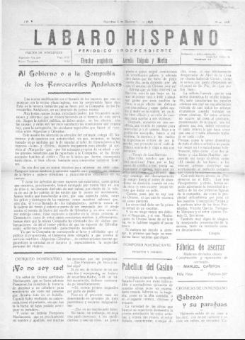 'Lábaro hispano : periódico semanal' - Año V Número 248 - 1922 diciembre 3