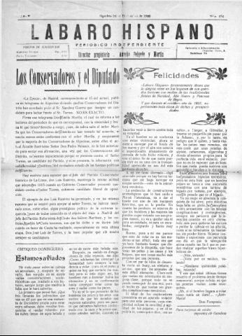 'Lábaro hispano : periódico semanal' - Año V Número 251 - 1922 diciembre 24