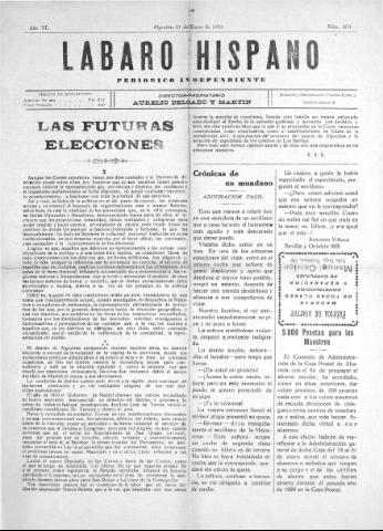 'Lábaro hispano : periódico semanal' - Año VI Número 253 - 1923 enero 21