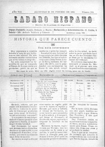 'Lábaro hispano : periódico semanal' - Año VIII Número 324 - 1925 febrero 28