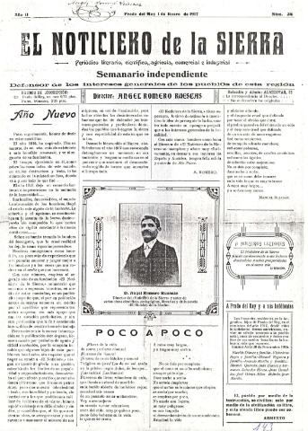 'El Noticiero de la Sierra Periódico literario, científico, agrícola, comercial e industrial' - Año II Número 34 - 1917 enero 1