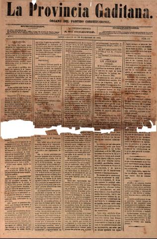 'La Provincia Gaditana' - Año I Número 133 - 1883 diciembre 15