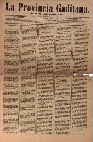 'La Provincia Gaditana' - Año I Número 138 - 1883 diciembre 21