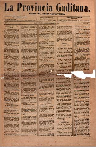 'La Provincia Gaditana' - Año I Número 143 - 1883 diciembre 29