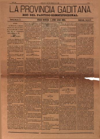 'La Provincia Gaditana' - Año I Número 1970 - 1888 noviembre 21