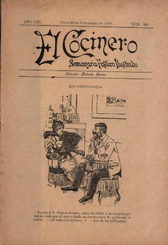 'El Cocinero : Semanario Festivo Ilustrado' - Año 8 Número 326 - 1900 septiembre 23
