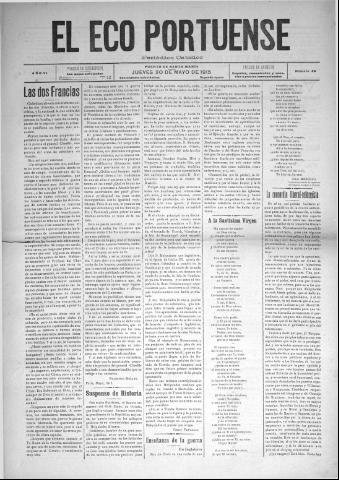 'El Eco portuense periódico católico' - Año 6 Número 58 - 1915 mayo 20