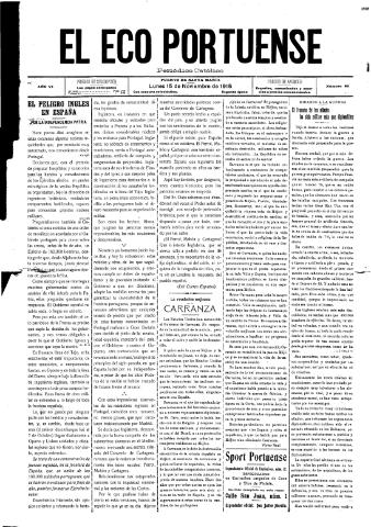 'El Eco portuense periódico católico' - Año 6 Número 80 - 1915 noviembre 15
