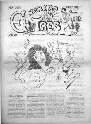 'El número tres : Semanario ilustrado, literario y de noticias' - Año 1 Número 28 - 1903 diciembre 28