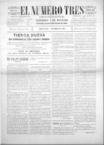'El número tres : Semanario ilustrado, literario y de noticias' - Año 2 Número 29 - 1904 enero 7