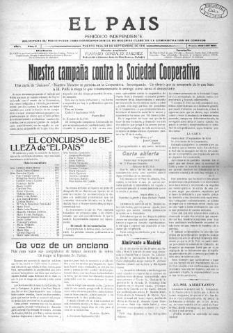 'El País  : periódico independiente' - Año 1 Número 11 - 1916 septiembre 23
